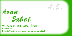 aron sabel business card